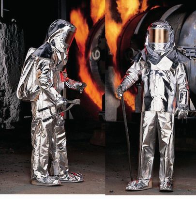 Aluminized fireproof suit